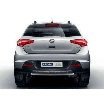 Защита заднего бампера короткая 42 мм Rival для Lifan X-50 2015-