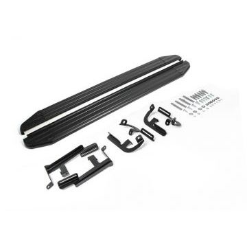 Пороги алюминиевые Rival Black-Premium для Lifan X-60 2016-