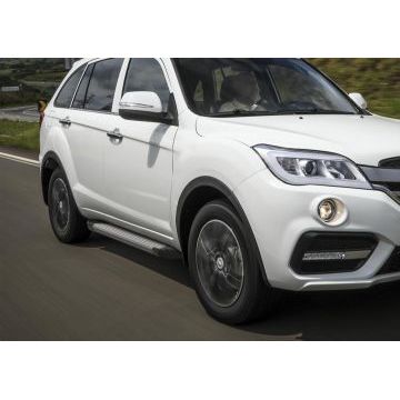 Пороги алюминиевые Rival Start для Lifan X-60 2016-