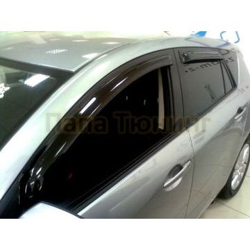 Дефлекторы боковых окон SIM на хетчбек 4 шт. для Mazda 3 2009-2013