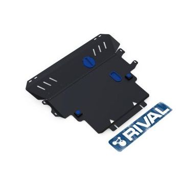 Защита картера + КПП Rival сталь 2 мм для Mazda 3, V - 1.6; 2.0 2003-2008