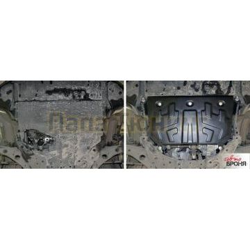 Защита картера + КПП АвтоБРОНЯ сталь 2 мм Mazda 6, V - 2.0; 2.5 2012-