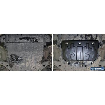 Защита картера + КПП Rival сталь 2 мм для Mazda CX-9, V - 2.5 2017-
