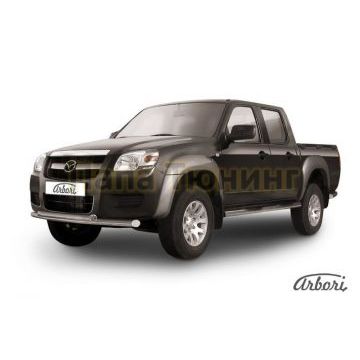 Защита передняя двойная 57-57 мм Slitkoff для Mazda BT-50 2006-2011