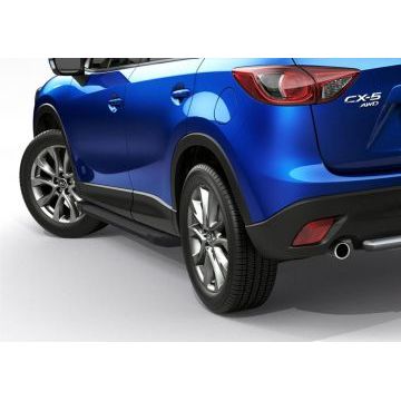 Пороги алюминиевые Rival Black Start для Mazda CX-5 2011-2017
