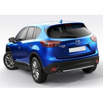 Пороги алюминиевые Rival Black Start для Mazda CX-5 2011-2017