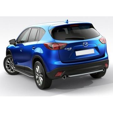 Пороги алюминиевые Rival Premium для Mazda CX-5 2011-2017