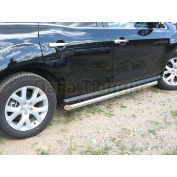Пороги труба d76 вариант 2 РусСталь для Mazda CX-7 2006-2009 Пороги труба d76 вариант 2 РусСталь для Mazda CX-7 2006-2009