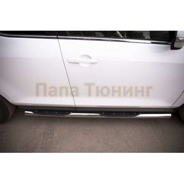 Пороги труба d76 с накладками вариант 3 РусСталь для Mazda CX-7 2006-2009 Пороги труба d76 с накладками вариант 3 РусСталь для Mazda CX-7 2006-2009