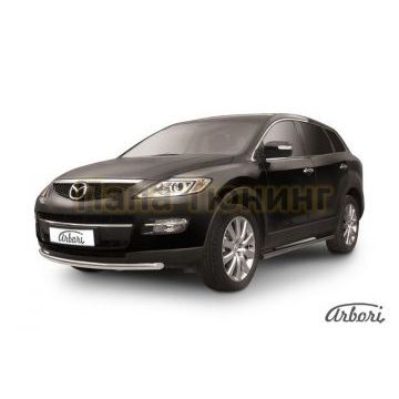 Защита переднего бампера 57 мм Slitkoff для Mazda CX-9 2007-2012