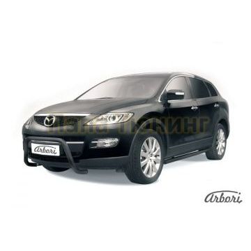 Кенгурин чёрная сталь низкий мини 57 мм Slitkoff для Mazda CX-9 2007-2012