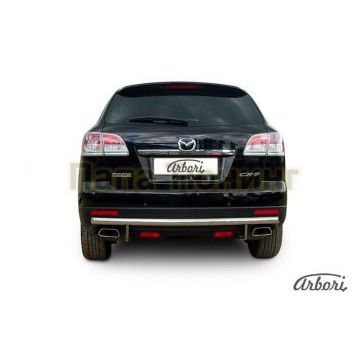 Защита заднего бампера 57 мм Slitkoff для Mazda CX-9 2007-2012