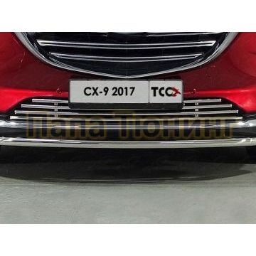 Накладка решетки радиатора нижняя 16 мм ТСС для Mazda CX-9 2017-