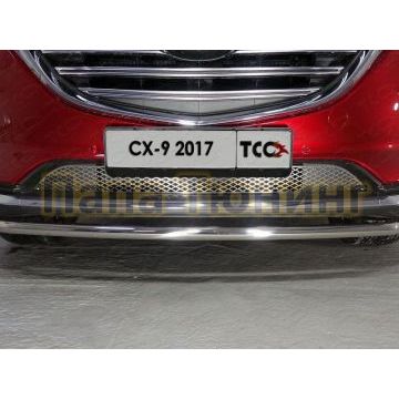 Накладка решетки радиатора нижняя лист ТСС для Mazda CX-9 2017- Накладка решетки радиатора нижняя лист ТСС для Mazda CX-9 2017-