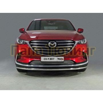 Защита переднего бампера 42 мм ТСС для Mazda CX-9 2017-