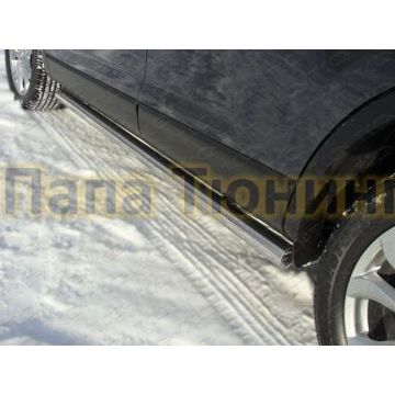 Пороги труба 76 мм ТСС для Mazda CX-9 2012-2016 Пороги труба 76 мм ТСС для Mazda CX-9 2012-2016