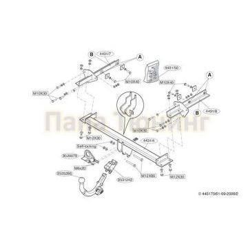 Фаркоп Brink шар BMA съёмный для Mercedes A-class W169/B-class W245 2004-2012