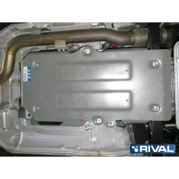 Защита КПП алюминий 4 мм RIVAL для Mercedes-Benz E-class 200, V - 2.0; задний привод 2016-2020/Mercedes-Benz С-class 180, V - 1.6 2014-