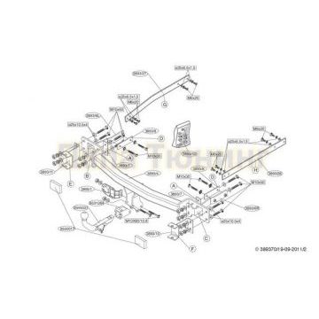 Фаркоп Brink шар BMC съёмный на седан для Mercedes-Benz E-Class W211 2002-2009