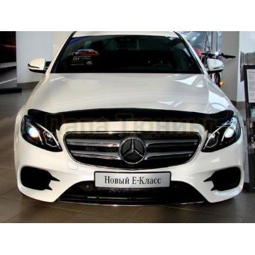 Дефлектор капота SIM темный для Mercedes E-Class 2016-