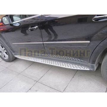 Пороги алюминиевые OEM Tuning для Mercedes-Benz GL450 X164 2006-2012