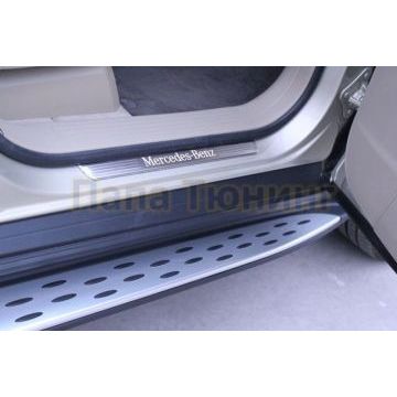 Пороги алюминиевые с LED подсветкой OEM Tuning для Mercedes-Benz GL350 X166 2012-2016