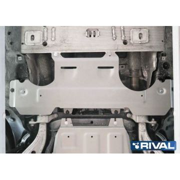 Защита КПП алюминий 4 мм RIVAL для Mercedes-Benz GL, V - 350d 2012-2016/Mercedes-Benz GLE Coupe, V - 350d; 400; 450 AMG 2015-2019/Mercedes-Benz GLE, V - 250d; 350d; 400 2015-2018/Mercedes-Benz GLS, V - 500; 400; 350d 2016-2019