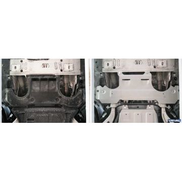 Защита КПП алюминий 4 мм RIVAL для Mercedes-Benz GL, V - 350d 2012-2016/Mercedes-Benz GLE Coupe, V - 350d; 400; 450 AMG 2015-2019/Mercedes-Benz GLE, V - 250d; 350d; 400 2015-2018/Mercedes-Benz GLS, V - 500; 400; 350d 2016-2019