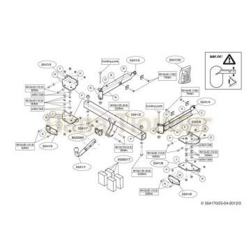 Фаркоп Brink шар A для Mercedes-Benz GLE-Class/ML-Class W164/W166 2005-2018