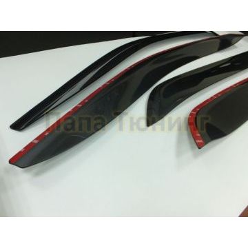 Дефлекторы окон с логотипом OEM Tuning для Mercedes-Benz GLE-class 2015-2018