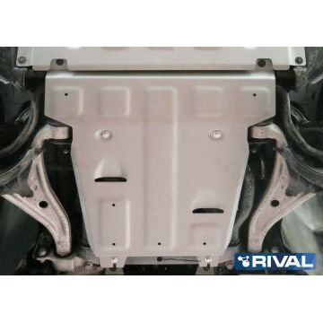 Защита картера алюминий 4 мм RIVAL для Mercedes-Benz GLE Coupe, V - 350d; 400; 450 AMG 2015-2019/Mercedes-Benz GLE, V - 250d; 350d; 400 2015-2018