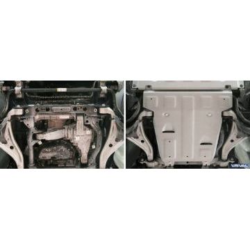 Защита картера алюминий 4 мм RIVAL для Mercedes-Benz GLE Coupe, V - 350d; 400; 450 AMG 2015-2019/Mercedes-Benz GLE, V - 250d; 350d; 400 2015-2018