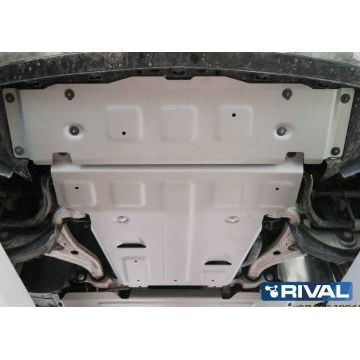 Защита радиатора алюминий 4 мм RIVAL для Mercedes-Benz GLE Coupe, V - 350d; 400; 450 AMG 2015-2019/Mercedes-Benz GLE, V - 250d; 350d; 400 2015-2018