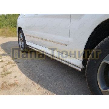 Пороги труба 42 мм ТСС для Mercedes-Benz GLK 2008-2015 Пороги труба 42 мм ТСС для Mercedes-Benz GLK 2008-2015