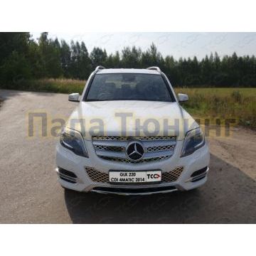 Накладка решётки радиатора нижняя лист ТСС для Mercedes-Benz GLK 2012-2015