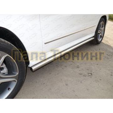 Пороги труба 60 мм ТСС для Mercedes-Benz GLK 2008-2015 Пороги труба 60 мм ТСС для Mercedes-Benz GLK 2008-2015