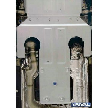 Защита КПП алюминий 4 мм RIVAL для Mercedes-Benz S-class, V - 4.7; 3.0d; полный привод 2013-2017