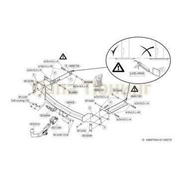 Фаркоп Brink шар BMA съёмный для Mercedes-Benz S-Class W220 1998-2005