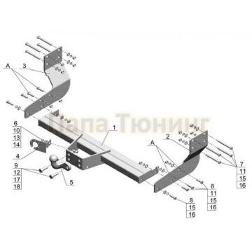 Фаркоп Avtos для Mercedes Sprinter 2006-2019