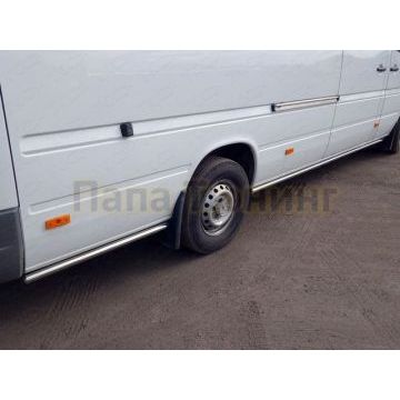 Пороги труба 42 мм и труба задняя 42 мм комплект ТСС для Mercedes-Benz Sprinter 2014-