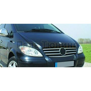 Накладки на решетку радиатора 7 частей Omsa_Line для Mercedes-Benz V-class/Vito/Viano 2003-2009 Накладки на решетку радиатора 7 частей Omsa_Line для Mercedes-Benz V-class/Vito/Viano 2003-2009