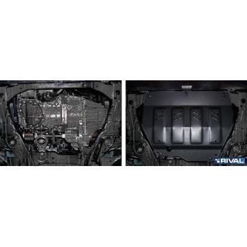 Защита картера и КПП Rival для 1,6D МКПП сталь 2 мм на передний привод для Mercedes-Benz Vito 2014-