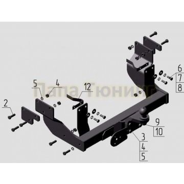 Фаркоп Avtos для Mercedes Vito 1996-2003