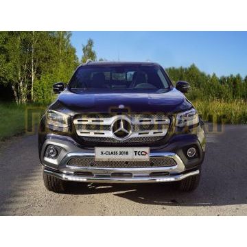 Защита переднего бампера с ДХО 60 мм для Mercedes-Benz X-Class 2018- Защита переднего бампера с ДХО 60 мм для Mercedes-Benz X-Class 2018-