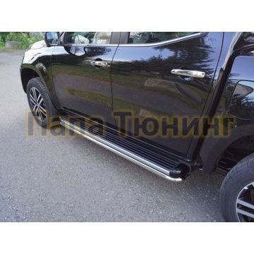 Защита порогов 42 мм для Mercedes-Benz X-Class 2018- Защита порогов 42 мм для Mercedes-Benz X-Class 2018-