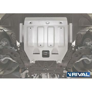 Защита картера + КПП алюминий 4 мм RIVAL для Mini Clubman S, V - 2.0 2015-/Mini Clubman, V - 1.5 2015-/Mini Clubman, V - 1.5 2015-/Mini Hatch, V - 1.5; 2.0 2013-2018/Mini Hatch, V - 1.5; 2.0 2018-