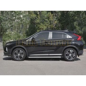 Пороги труба d57 вариант 1 для Mitsubishi Eclipse Cross 2018-