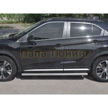 Пороги труба d57 вариант 2 для Mitsubishi Eclipse Cross 2018-