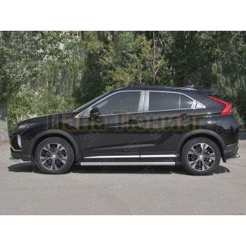 Пороги труба d57 вариант 2 для Mitsubishi Eclipse Cross 2018-