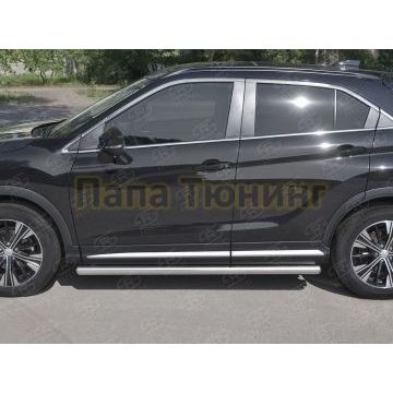Пороги труба d57 вариант 3 для Mitsubishi Eclipse Cross 2018-